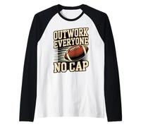 Outwork Everyone No Cap Football Raglan Baseball Tee