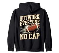 Outwork Everyone No Cap Football Zip Hoodie