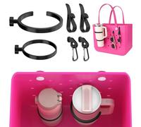 OUTXE 2 Pack Cup Holder for Bogg Bag, Fits 16-40oz Stanley, Insert Drink Holder Attachment Compatible with All Bogg Bags & Simply Southern Beach Tote Bag (40oz-I Shaped Hook)