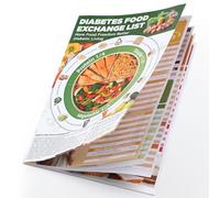 OUTXE Beginner-Friendly Diabetes Food List and Meal Planner, Laminated Diabetic Food Guide Chart | Healthy Mediterranean Diet | Low Carb | Glycemic Index for Pre Type 1 2 (Food List)
