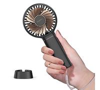OUTXE Funme Mini Handheld Fan 3500mAh Small Personal Portable Fan USB Rechargeable Fan Makeup Eyelash Fan Beauty Fan for Women Girls Black