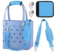 OUTXE Strap Wrap for Bogg Bag, Adjustable Crossbody Shoulder Long Straps for XL Medium Bog Beach Rubber Tote Bag Accessories, Blue, 1.0