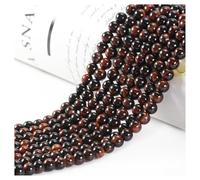 Ouubuuy 45pcs Red Tiger Eye 8mm Round Crystal Beads for Jewelry Making