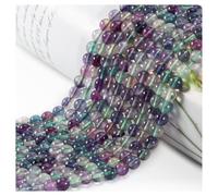 Ouubuuy Fluorite Crystal Beads, 6mm Round, 60pcs, Gemstone, Jewellery Making