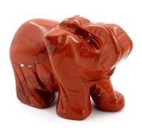 Ouubuuy Natural Flame Jasper Crystal Elephant Stone Gemstone Ornament Reiki Healing Crystal Gift 1.5 inch