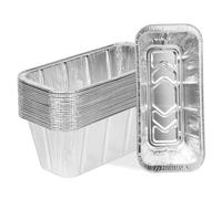 OUUOYSD Aluminum baking pans, 10Pcs Pans Pan Pans Trays Aluminium Trays Foil Baking Trays 20.3x9.5cm
