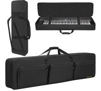 OUUTMEE 88 Key Keyboard Gig Bag with Adjustable Straps and 6-Pocket for Keyboard Accessories, Portable Electric Piano Padded Keyboard Case with 10mm Cotton 600D Oxford Cloth 54'' x 7 ''x 13.5''