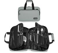 OUUTMEE Chef Knife Bag, 25 Total Pockets Knife Storage Case For Professional Chefs, Knife Carrying Case, Knife Carrier Travel Bag for Knives and Kitchen Utensils, Bag Only