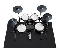 OUUTMEE Drum Rug Drum Mat, 120×180CM Non-Slip Drum Carpet Rug, Soundproof Mat, Professional Electronic Drum Practice Pad, for Jazz Bass Drum Set and Other Musical Instrument Mat (Black)