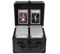 OUUTMEE Graded Card Case - Aluminum Alloy Graded Card Storage Box Compatible with 40 Card Slabs, Sports Trading Card Case Fits PSA, CSG, BGS and Top Loaders
