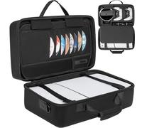 OUUTMEE Hard Shell Carrying Case Compatible with PS5 Slim, Travel Bag Holds PlayStation 5 Slim Disk Digital Edition, Games, Headset and Gaming Accessories