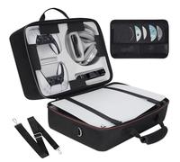 OUUTMEE Hard Shell Carrying Case Compatible with PS5, Travel Bag Holds PlayStation 5 Disk Digital Edition, Games, Headset and Gaming Accessories