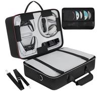 OUUTMEE Hard Shell Carrying Case Compatible with PS5, Travel Bag Holds PlayStation 5 Disk Digital Edition, Games and Gaming Accessories