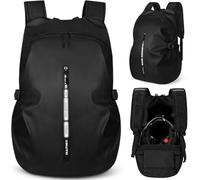 OUUTMEE Motorcycle Backpack, Waterproof Helmet Backpacks for Men Large Capacity Storage Motorcycle Bag with Reflective Stripe