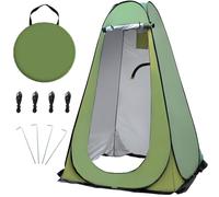 OUUTMEE Pop Up Camping Shower Tent, Portable Beach Dressing Changing Room UV/Rain Outdoor Privacy Shelter, UV Shower Enclosure Tents for Outdoor Hiking Beach Picnic Fishing, 3.93ft × 6.24ft (Green)
