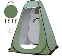 OUUTMEE Pop Up Camping Shower Tent, Portable Beach Dressing Changing Room UV/Rain Outdoor Privacy Shelter, UV Shower Enclosure Tents for Outdoor Hiking Beach Picnic Fishing, 4.92ft × 6.24ft (Green)