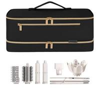 OUUTMEE Travel Carrying Case for Shark Flex Style, Double Layer Storage Case For Shark Flexstyle, Portable Storage Organizer bag for Shark Flexstyleand Attachments, Black Gold