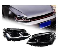 OUVECR Car Headlamp Assembly For VW For Golf 7 MK7 LED 2013-2017 Headlight .5 GTI Headlights DRL Turn Signal High Beam Angel Eye Projector Lens(Red,RHD)