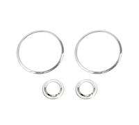 OUVECR Car Interior Accessories For Jeep For Wrangler JK 2007-2014 Car A-pillar Speaker Ring Roof Sound Horn Decoration Cover Trim(Chrome B)