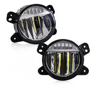 OUVECR Fog Lamp Assembly For Jeep For Wrangler JK JL JLU For Rubicon For Sahara 2018 2019 LED Fog Lights Daytime Running Lights Front Bumper 12V Front Fog Light(Fog DRL White)