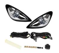 OUVECR Fog Lamp Assembly For Nissan For March For Micra 2013 2014 2015 2016 Hatchback Car Hologen Fog Lamp Chrome Cover Front Bumper Light Front Fog Light