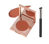 Ouvene Velare Cc Undereye Corrector,Colored Clay Cc Undereye Corrector with Brush,Under Eye Concealer Color Corrector for Dark Circles,Hydrating Moisturizing Foundation (Orange)