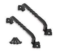 Ouvin 2 Pack Barn Door Pull Handle Hardware for Wooden Garden Gate Shed Cabinet Door (128mm/5inch)