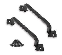 Ouvin 2 Pack Barn Door Pull Handle Hardware for Wooden Garden Gate Shed Cabinet Door (98mm/4inch)