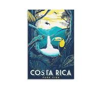 ouweri Costa Rica Pura Vida Vintage Travel Poster Decorative Painting Canvas Wall Art Living Rooms Bedroom Painting 08x12inch(20x30cm)