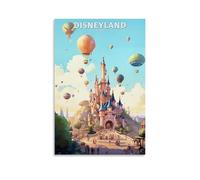 ouweri Disneyland Paris Vintage Travel Poster Canvas Painting Wall Art Decorative Picture Prints Modern Decor 08x12inch(20x30cm)