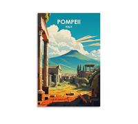 ouweri Pompeii Italy Vintage Travel Poster Artworks Canvas Room Aesthetic Wall Art Prints Home Modern Decor 24x36inch(60x90cm)