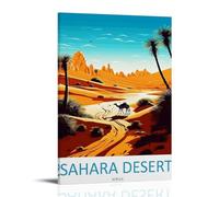 ouweri Sahara Desert Africa Vintage Travel Poster Wall Art Painting Canvas Living Room Prints Bedroom Decor Artworks 08x12inch(20x30cm)