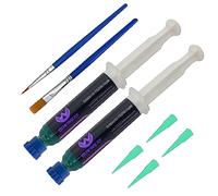 Ouwinway 2-Pack UV Solder Mask Ink, UV Curing Solder Mask Ink,UV Solder Mask Ink,UV Curing Green Solder Mask BGA PCB Solder Resist Ink with Arcing Prevention, Prevent Corrosive Arcing