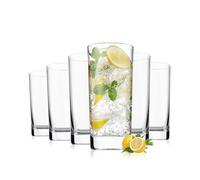 OUWO Highball Glasses Set of 6, 13oz Tall Drinking Glasses, Water Glass for Kitchen, Tom Collins Glasses, Mojito Glass Cups, Cocktail Glasses for Bar Glassware