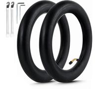 OUXI 2 Pack 10 x 2.125 Inner Tube Inflatable Front/Rear Tires Double Thickness Anti-slip Replacement Tires for Electric Scooter 0° Valve Angle with Crowbars