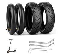 OUXI 4 x E-Scooter Tyres 8 1/2 Tyres with Tyres and Tube Pack E-Scooter Replacement Tube + Tyres 8.5 Inch Compatible with Xiaomi M365/M365Pro2 Electric Scooter Black Replacement Wheels (Curved Air