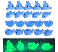 OuXing 20PCS Luminous Minis Resin Tiny Seal Figurines,Mini Luminous Resin Animals,4 Styles Tiny Re-sin Ani-mals,Ocean Themed Lum-inous Ornaments,Re-sin Charms,Mini Re-sin Figures,Plastic Animals