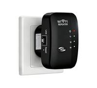 Ouxonix 2026 WiFi Extender Booster for Home - High-Performance Black Edition, Eliminates Dead Zones Upstairs & Garden, 3650 Sq.Ft, Quick WPS Setup, UK Plug?Black