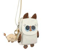 OUXUNDAI Backpack Backpack Student Cat School Bags Casual Basic Japanese Cartoon Large Capacity Backpacks For A&B One Shoulder Bag For C-White-C With Pendant
