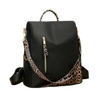 OUXUNDAI Backpack Women'S Winter Casual Backpack, Fashionable Oxford Anti-Theft Travel Backpack-Yellow Panther Pattern Black