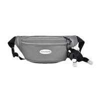 OUXUNDAI Bum Bag Fashion Messenger Bag Versatile Waist Bag Men's Canvas Casual Bag Women's Lightweight Multi-Layer Sports Chest Bag-Grey