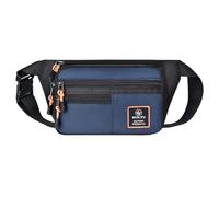 OUXUNDAI Bum Bag Men's Waist Bag Simple Multifunctional Sports Cycling Crossbody Small Backpack Leisure Single Shoulder Chest Bag Foreign Trade-Dark Blue