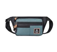 OUXUNDAI Bum Bag Men's Waist Bag Simple Multifunctional Sports Cycling Crossbody Small Backpack Leisure Single Shoulder Chest Bag Foreign Trade-Oily Blue
