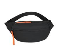 OUXUNDAI Bum Bag Oxford Cloth Student Sports Messenger Bag Men and Women Light and Simple Casual Waist Bag-Black