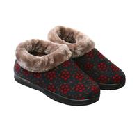 OUXUNDAI Pavers slippers women Winter Women'S Cotton Shoes Comfortable And Warm For Middle-Aged And Elderly People With Velvet And Thickening-Red-40