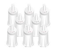 Ouxunus Filter - Replacement Water Filter Compatible with Breville Sage Claro Swiss For Oracle, Barista & Bambino - Compare to Part #BES008WHT0NUC1.Pack of 8（First use without adding coffee powder ）