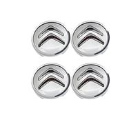 OUXVSLJA 4Pcs Car Hub Centre Caps for Citroen DS3 2009-2014,Car Wheel Center Hub Cap Car Styling Rims Cover Water Proof Anti-rust,60mm-Silver