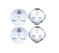 OUXVSLJA 4Pcs Car Hub Centre Caps for Mitsubishi Outlander 2015-2018,Car Wheel Center Hub Cap Car Styling Rims Cover Water Proof Anti-rust,60mm-Silver