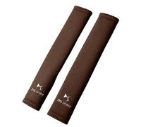 OUXVSLJA Seat Belt Shoulder Pads for DS DS3 DS4 DS5 DS6 DS9,Luxury Suede Soft Comfortable Breathable 12.2 Inch Car Accessory,2 pcs-Brown