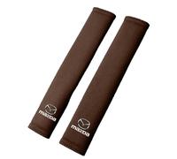 OUXVSLJA Seat Belt Shoulder Pads for Mazda CX-5 2021-2024,Luxury Suede Soft Comfortable Breathable 12.2 Inch Car Accessory,4 pcs-Brown